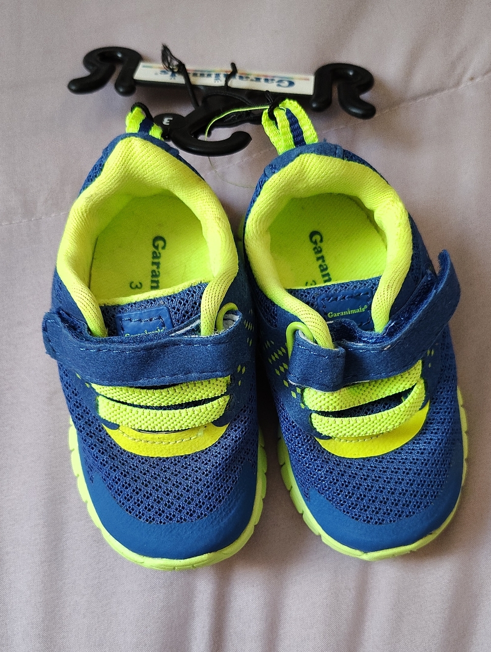 Garanimals Navy and Neon Yellow Kids' Athletic Sneakers